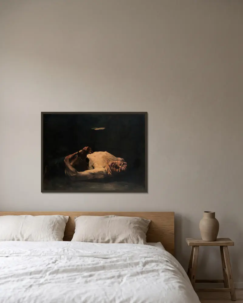 Prázdná láhev, Théodule Ribot v rámu na stěně