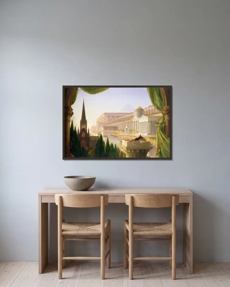 Architektův sen, Thomas Cole v rámu na stěně