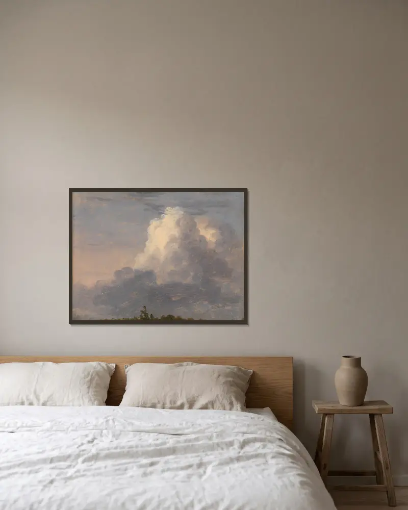 Wolken von Thomas Cole gerahmt an einer Wand