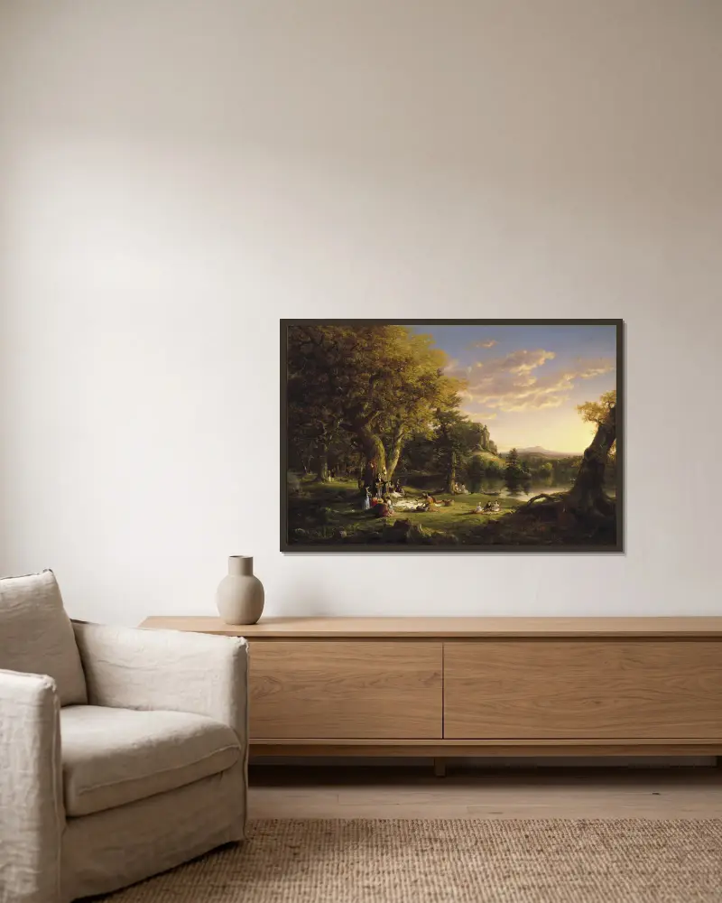 Piknik, Thomas Cole v rámu na stěně