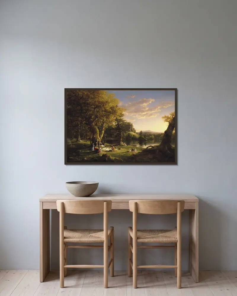 Piknik, Thomas Cole v rámu na stěně