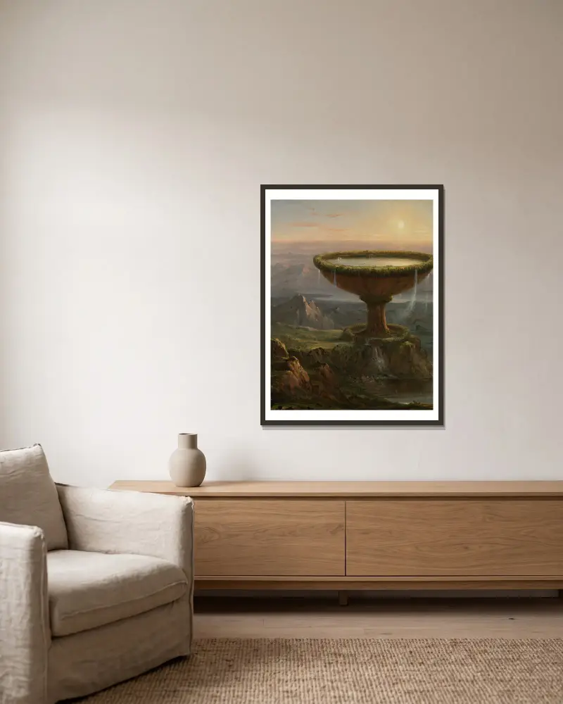Titanens bägare, Thomas Cole v rámu na stěně