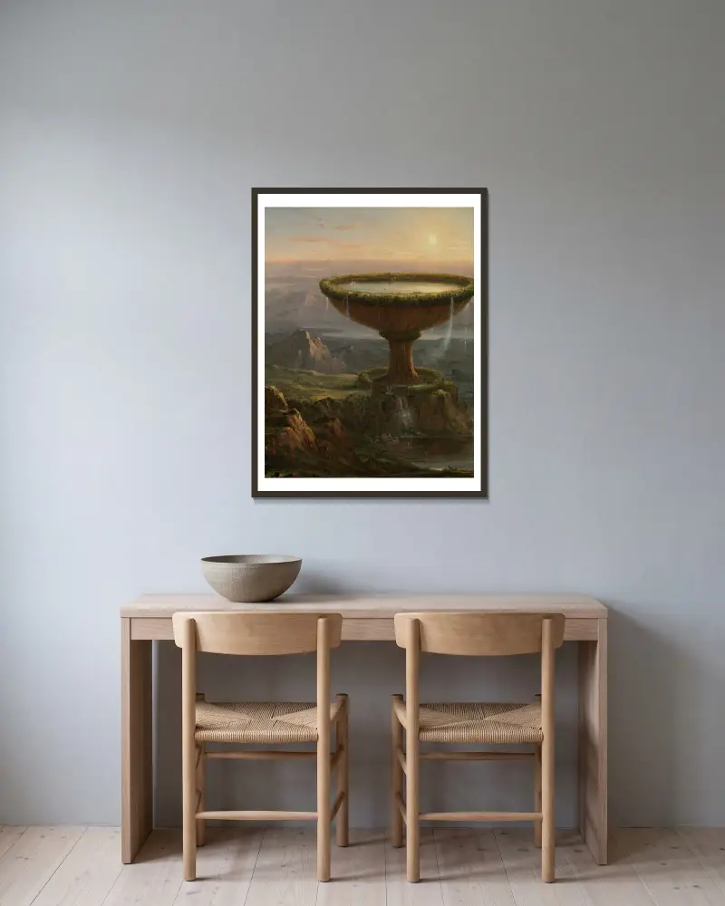 Titanens bägare, Thomas Cole v rámu na stěně