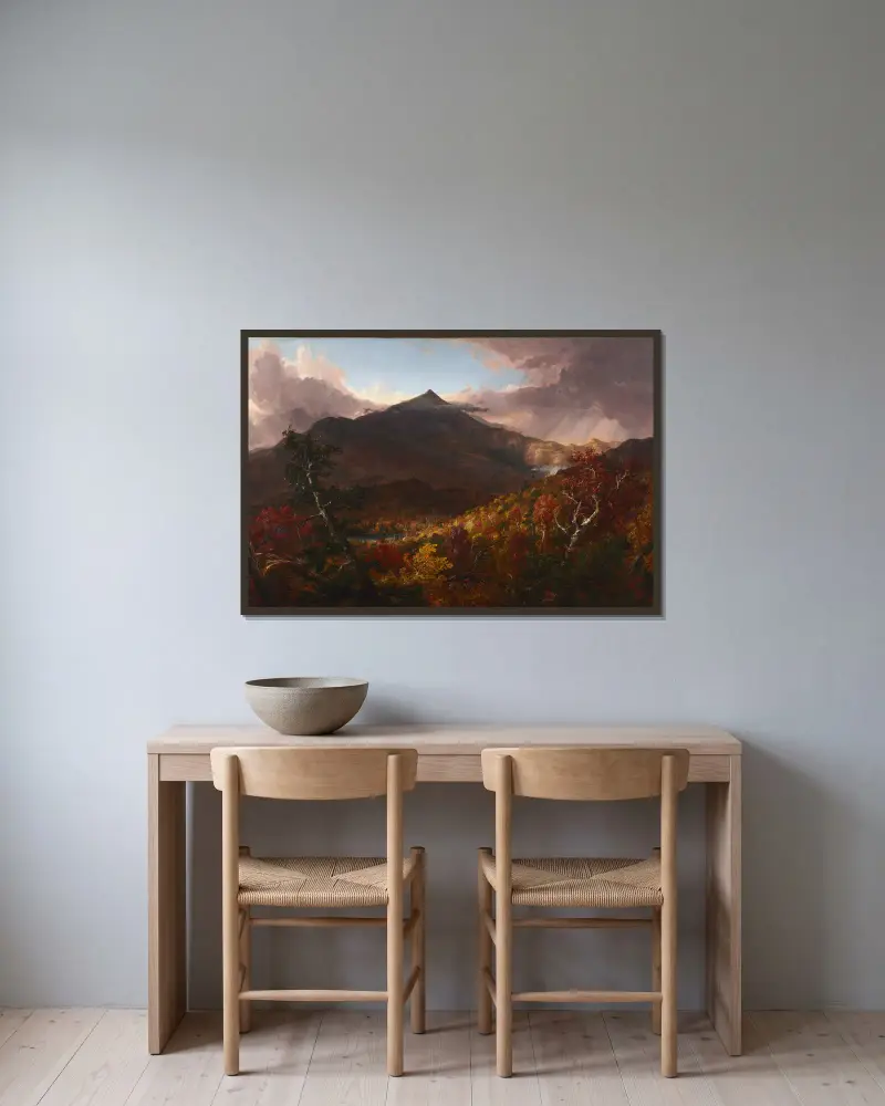 View of Schroon Mountain, Essex County, New York, After a Storm av Thomas Cole inramad på en vägg