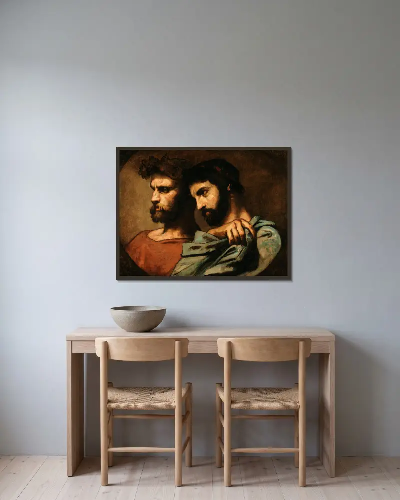 Dva filozofové, Thomas Couture v rámu na stěně