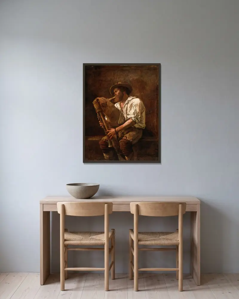Pifferaro av Thomas Couture inramad på en vägg