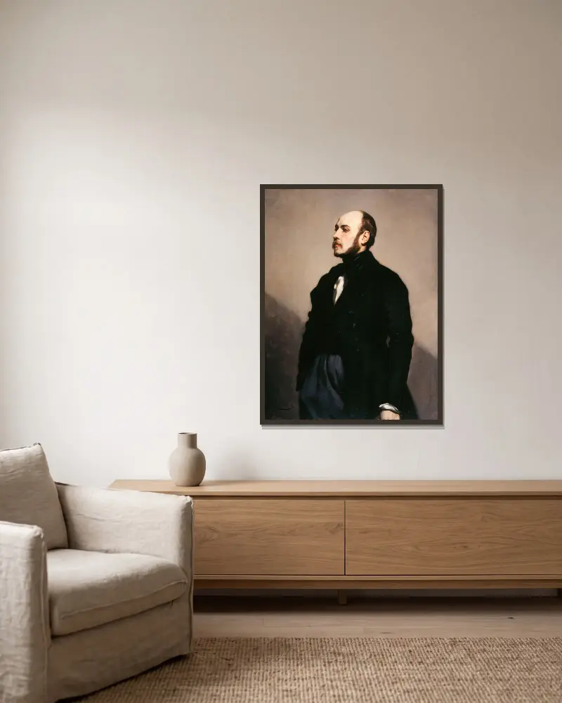 Portrét Léona Ohneta, Thomas Couture v rámu na stěně