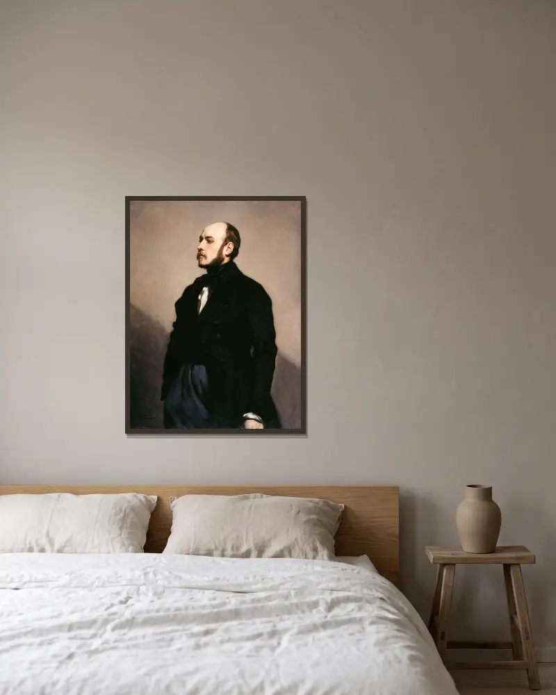 Portrét Léona Ohneta, Thomas Couture v rámu na stěně