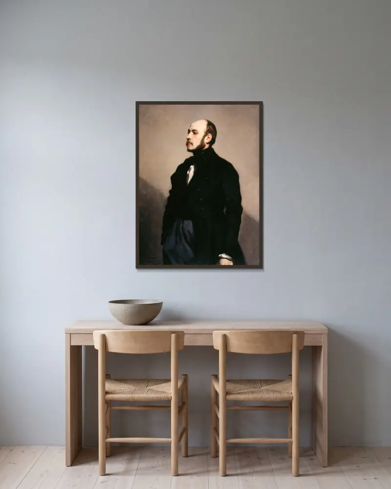 Portrét Léona Ohneta, Thomas Couture v rámu na stěně