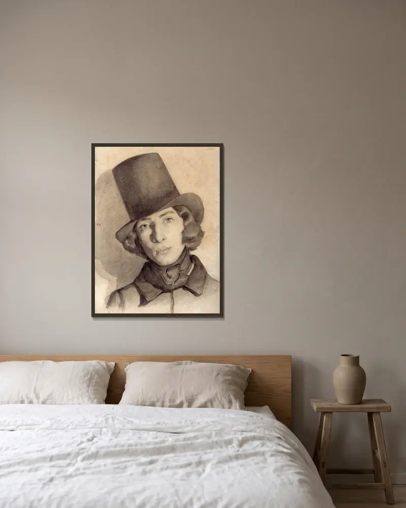 Porträt von Maurice Sand von Thomas Couture gerahmt an einer Wand