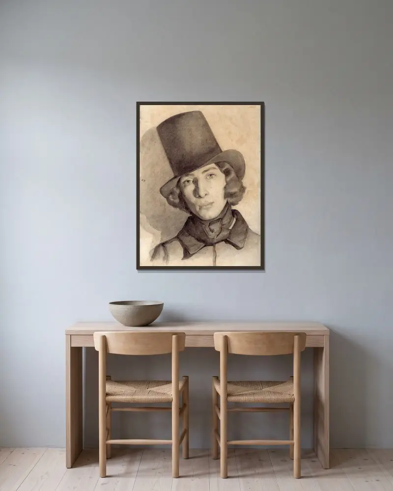 Porträt von Maurice Sand von Thomas Couture gerahmt an einer Wand