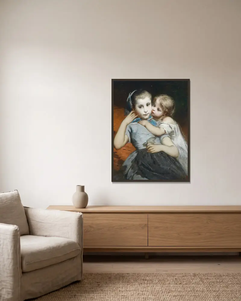 Sestry, Thomas Couture v rámu na stěně
