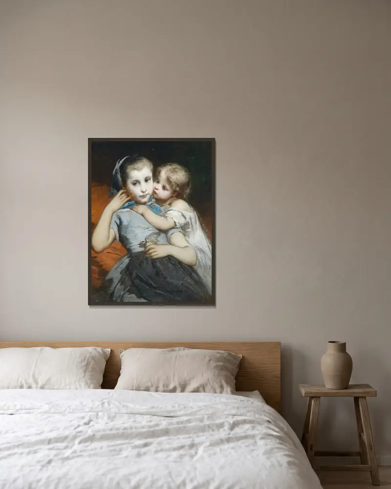 Sestry, Thomas Couture v rámu na stěně