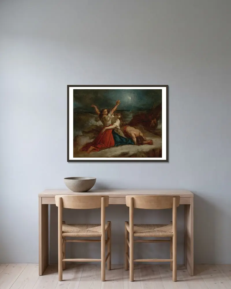Studie pro Stella Maris, Thomas Couture v rámu na stěně