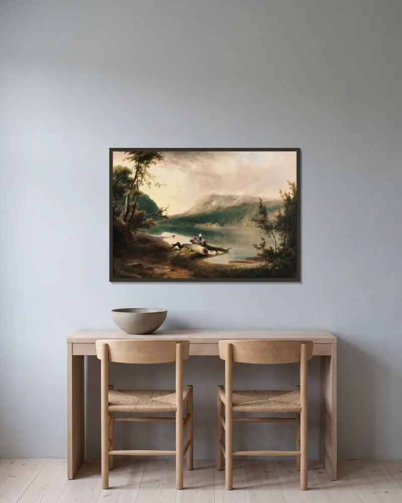 Delaware Water Gap von Thomas Doughty gerahmt an einer Wand