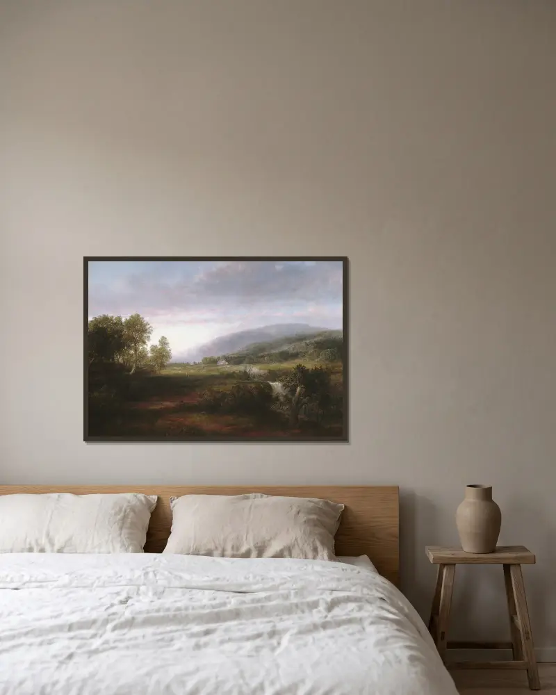 Frühlingslandschaft von Thomas Doughty gerahmt an einer Wand