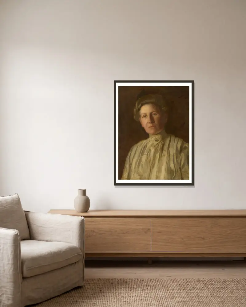 Annie C. Lochrey Husson (Mrs. Louis Husson) von Thomas Eakins gerahmt an einer Wand