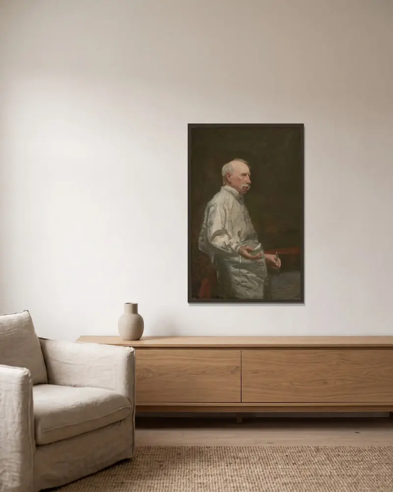 Dr. David Hayes Agnew von Thomas Eakins gerahmt an einer Wand