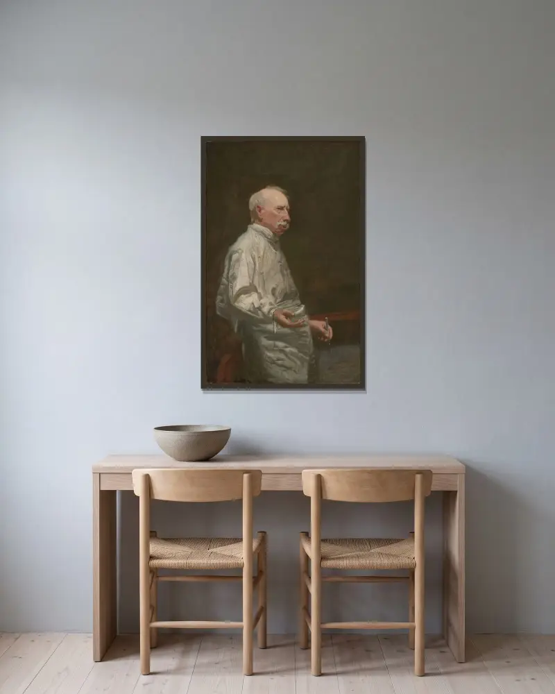 Dr. David Hayes Agnew von Thomas Eakins gerahmt an einer Wand