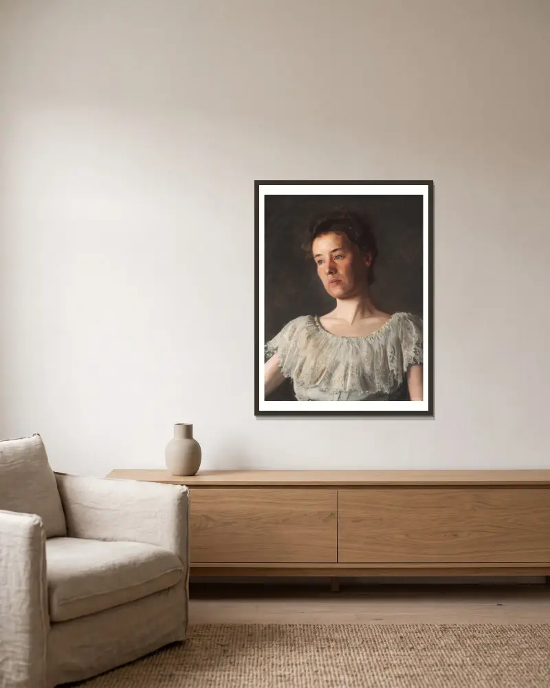 Miss Alice Kurtz von Thomas Eakins gerahmt an einer Wand