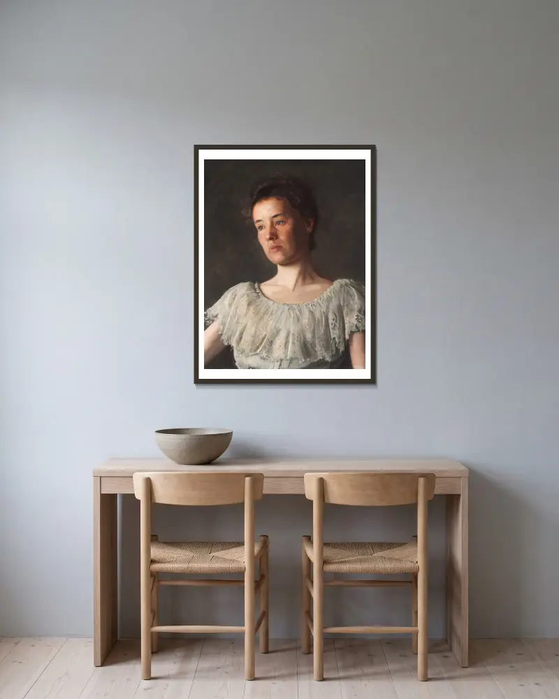 Miss Alice Kurtz von Thomas Eakins gerahmt an einer Wand