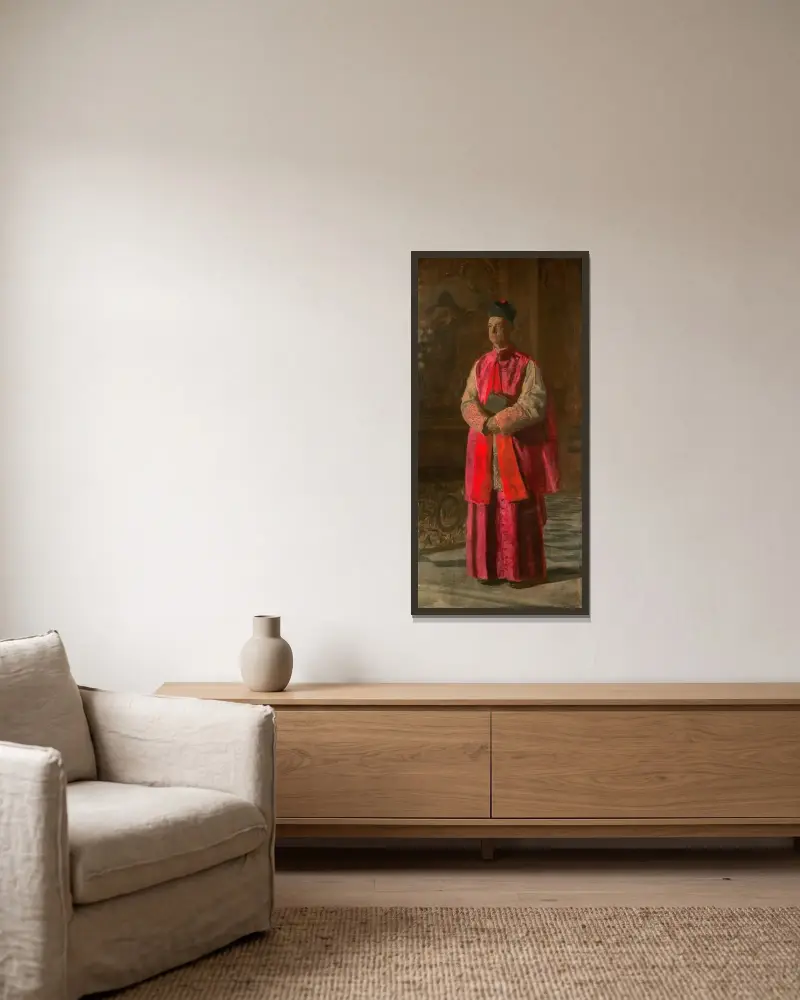 Monsignor James P. Turner von Thomas Eakins gerahmt an einer Wand