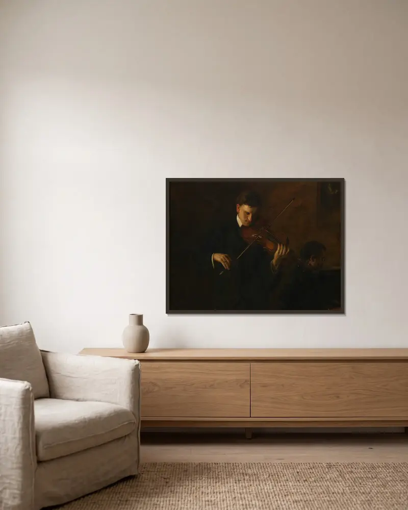 Muzyka, Thomas Eakins w ramie na ścianie