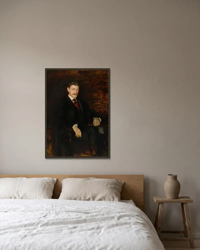 Porträt von Dr. Joseph Leidy, II von Thomas Eakins gerahmt an einer Wand