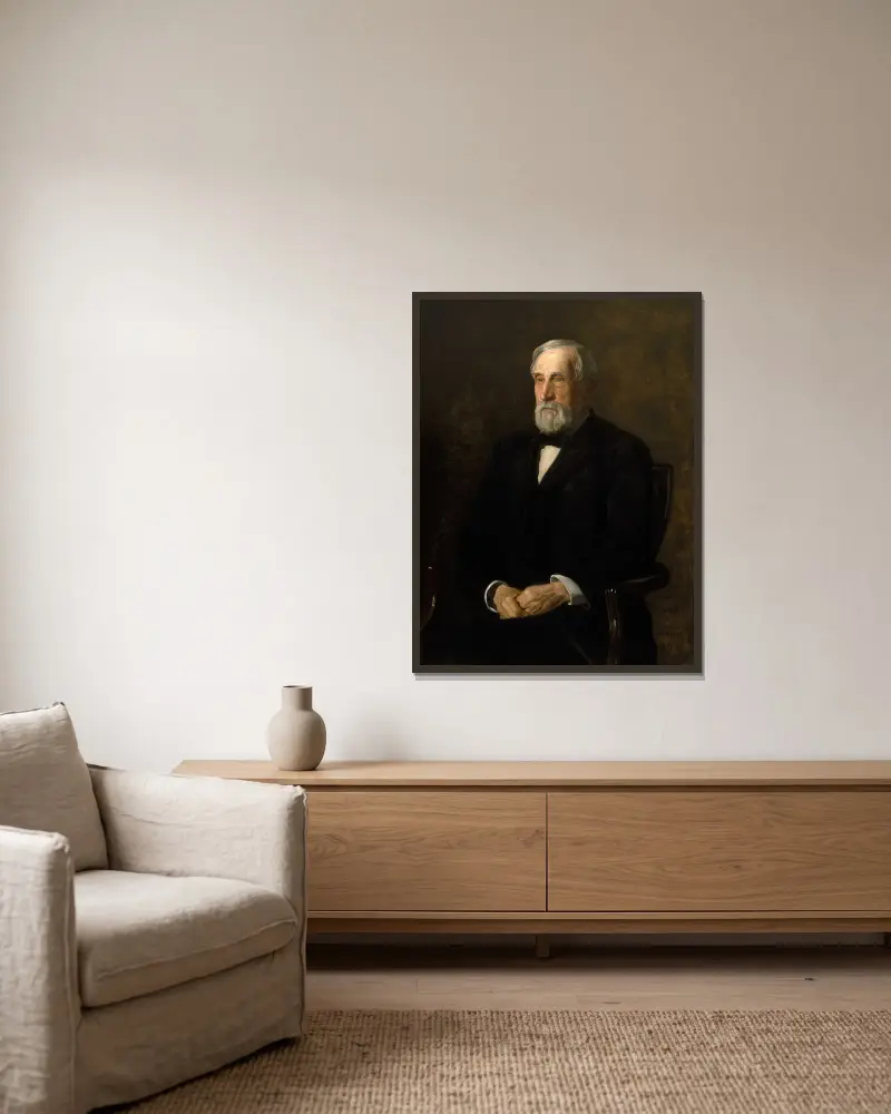 Portrait Of John B. Gest av Thomas Eakins inramad på en vägg