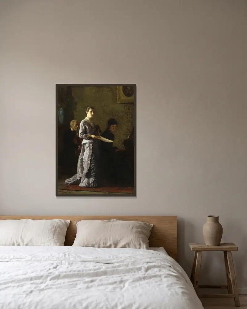 Zpívající žena s tklivou písní, Thomas Eakins v rámu na stěně