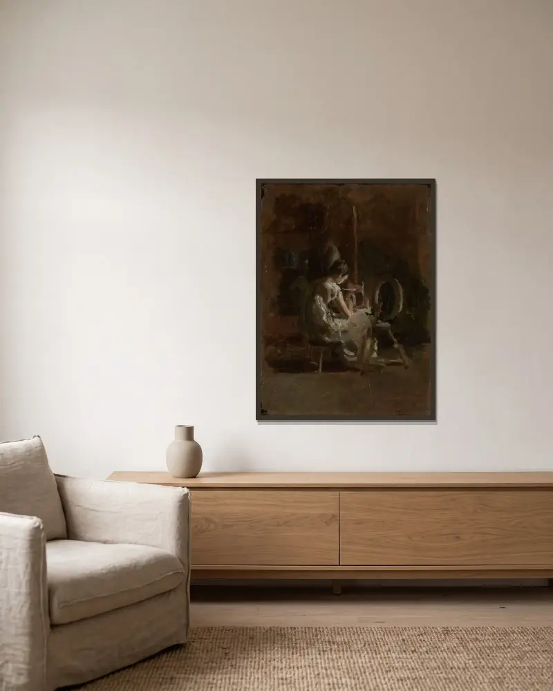 Skizzen für Home-Spun von Thomas Eakins gerahmt an einer Wand