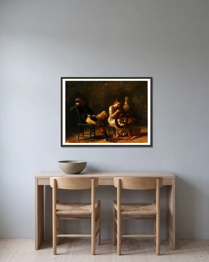 Námluvy, Thomas Eakins v rámu na stěně