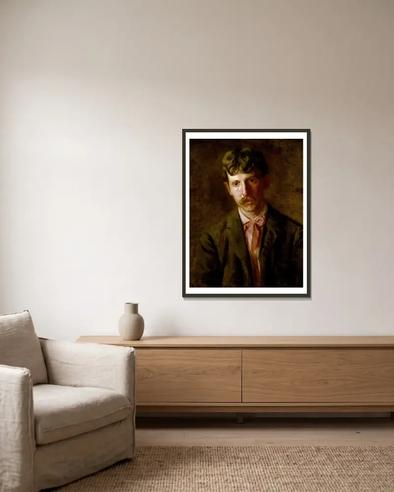 Der Pianist (Stanley Addicks) von Thomas Eakins gerahmt an einer Wand