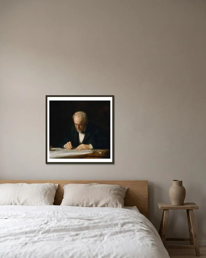 Zapisovací mistr, Thomas Eakins v rámu na stěně