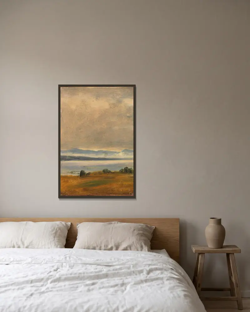 Krajinářská studie, Thomas Fearnley v rámu na stěně