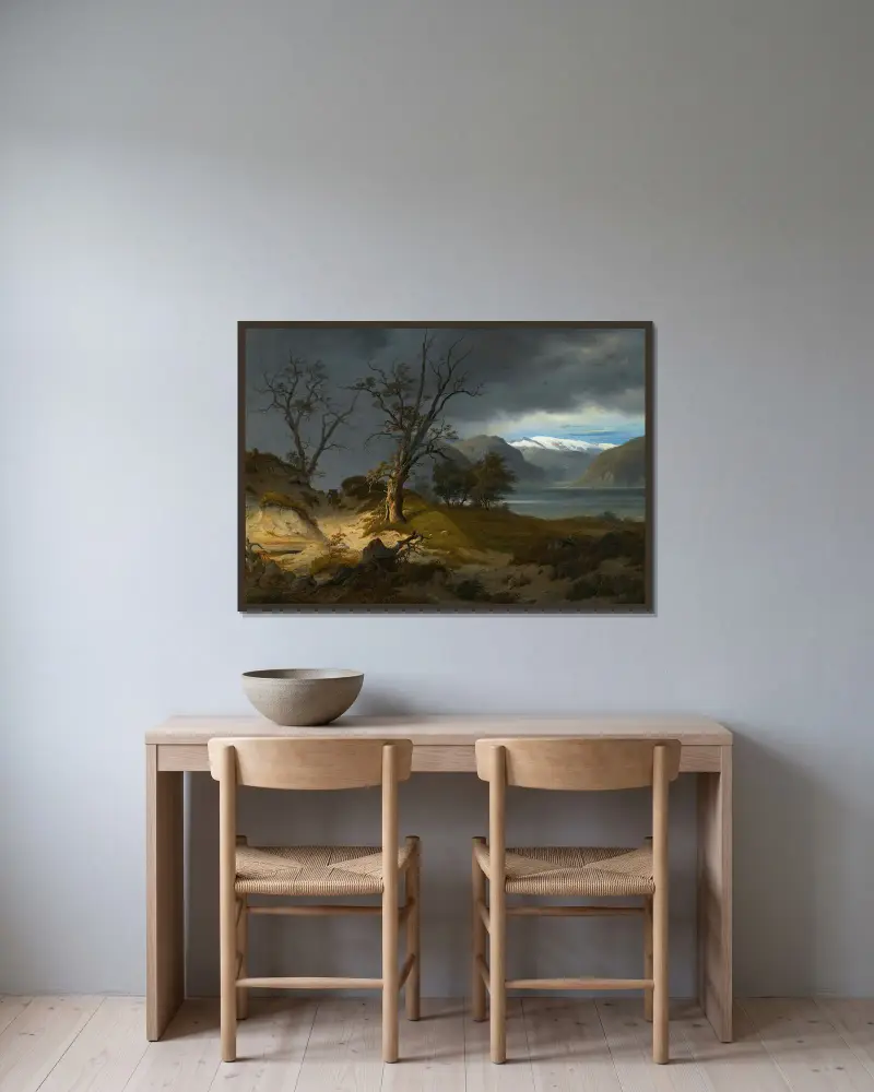 Jeździec w krajobrazie, Thomas Fearnley w ramie na ścianie