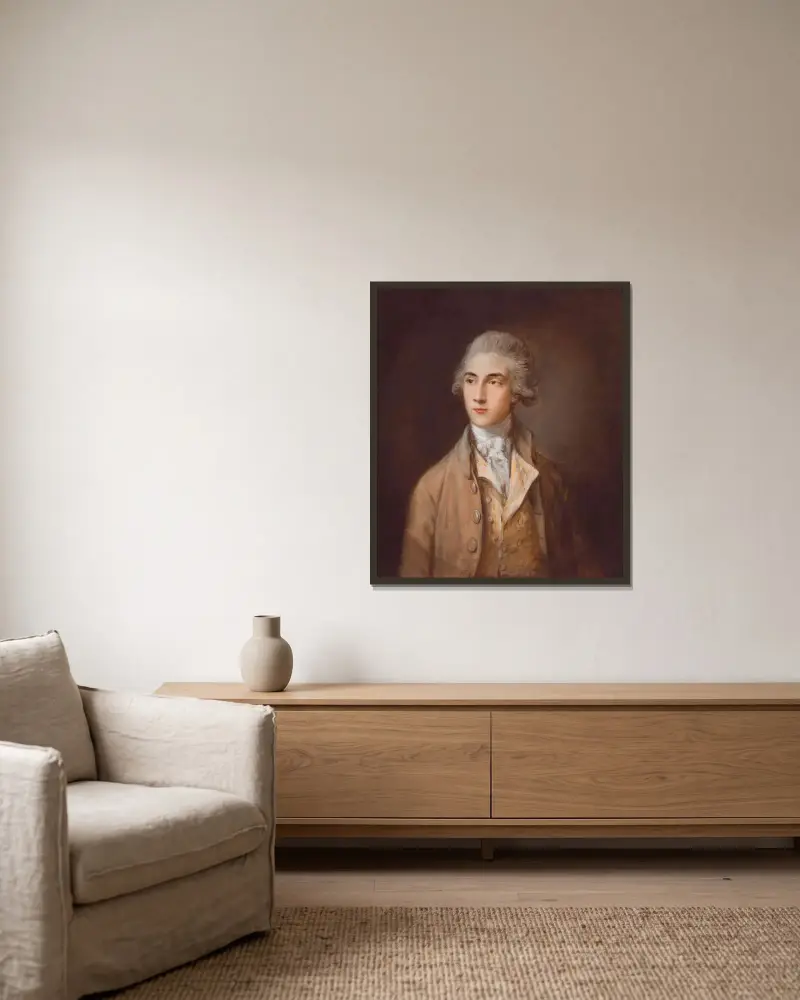 Edward Swinburne von Thomas Gainsborough gerahmt an einer Wand