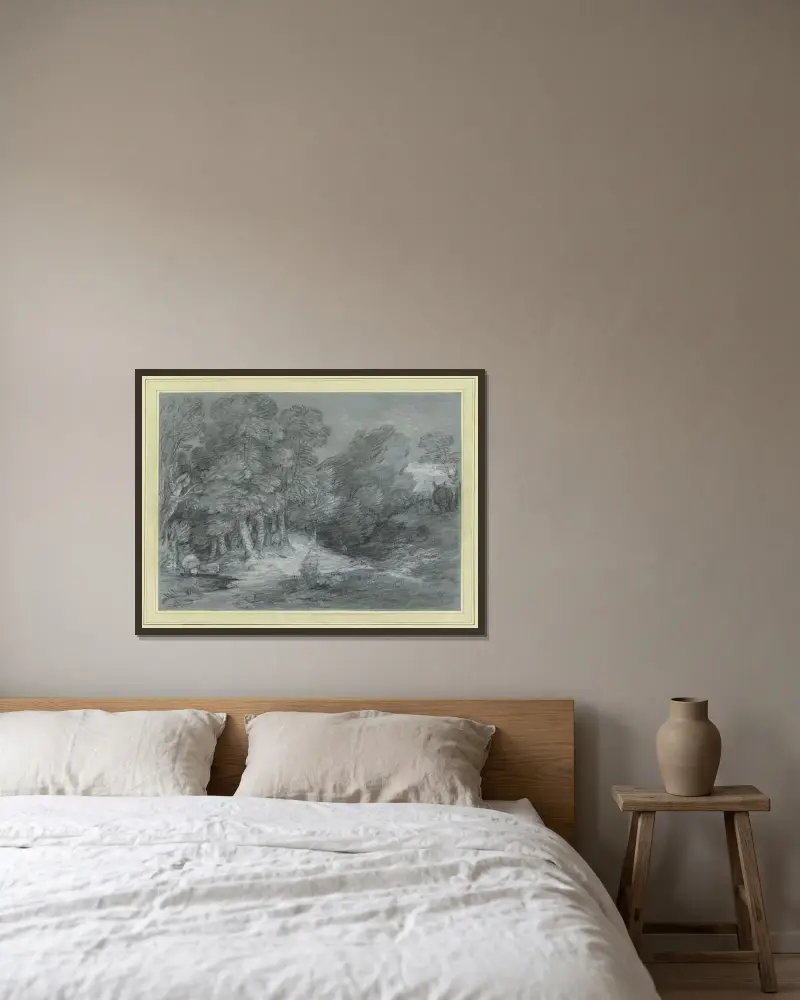 Lesní krajina, Thomas Gainsborough v rámu na stěně