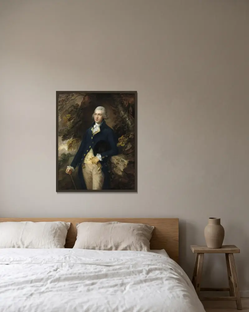 Francis Basset, lord de Dunstanville av Thomas Gainsborough inramad på en vägg