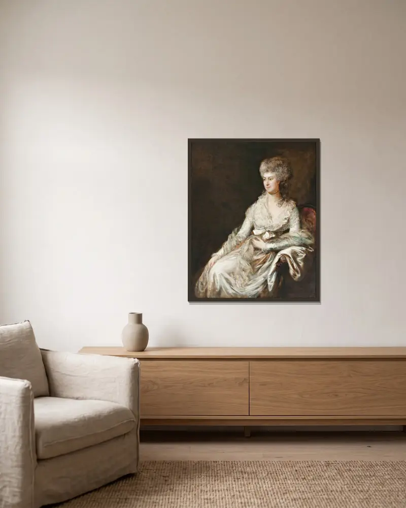 Madame Lebrun von Thomas Gainsborough gerahmt an einer Wand