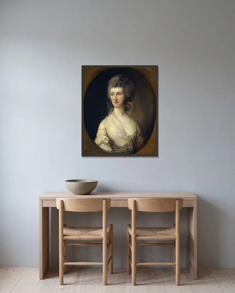 Mrs. John Taylor von Thomas Gainsborough gerahmt an einer Wand