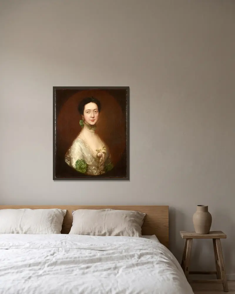Mrs. William Monck von Thomas Gainsborough gerahmt an einer Wand