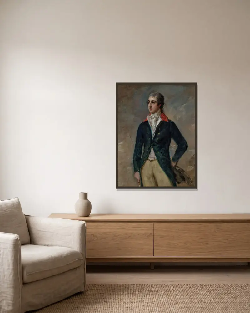 Portrait of Prince Ernest Augustus (1771-1851), later King of Hanover av Thomas Gainsborough inramad på en vägg