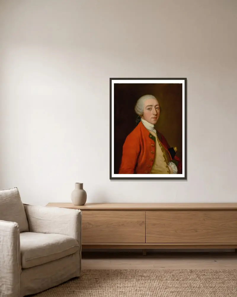 Portrait Of Robert Price, Esquire Of Foxley av Thomas Gainsborough inramad på en vägg