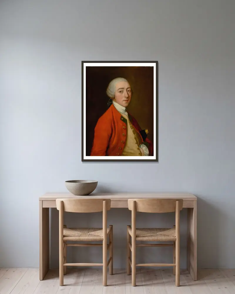 Portrait Of Robert Price, Esquire Of Foxley av Thomas Gainsborough inramad på en vägg