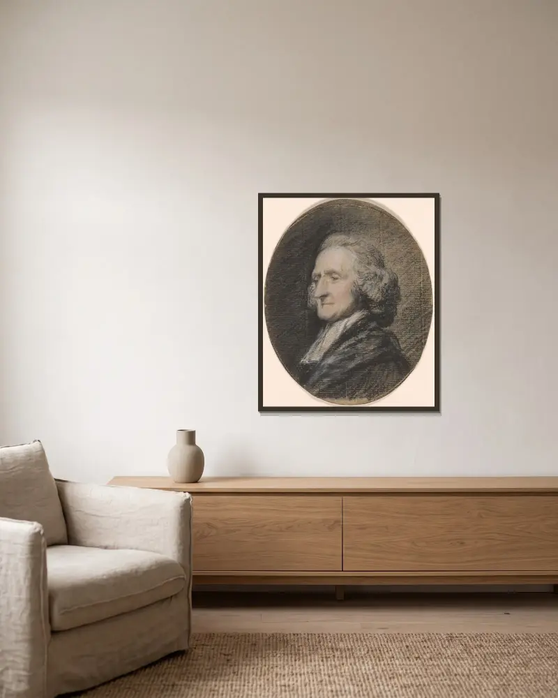 Richard Graves (1715–1804), rektor i Claverton, Somerset av Thomas Gainsborough inramad på en vägg