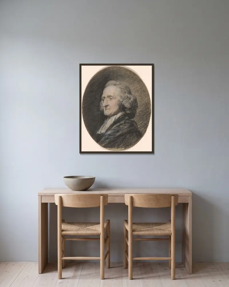 Richard Graves (1715–1804), rektor i Claverton, Somerset av Thomas Gainsborough inramad på en vägg