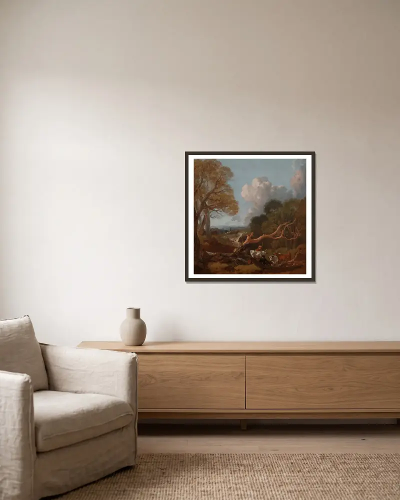 Padlý strom, Thomas Gainsborough v rámu na stěně
