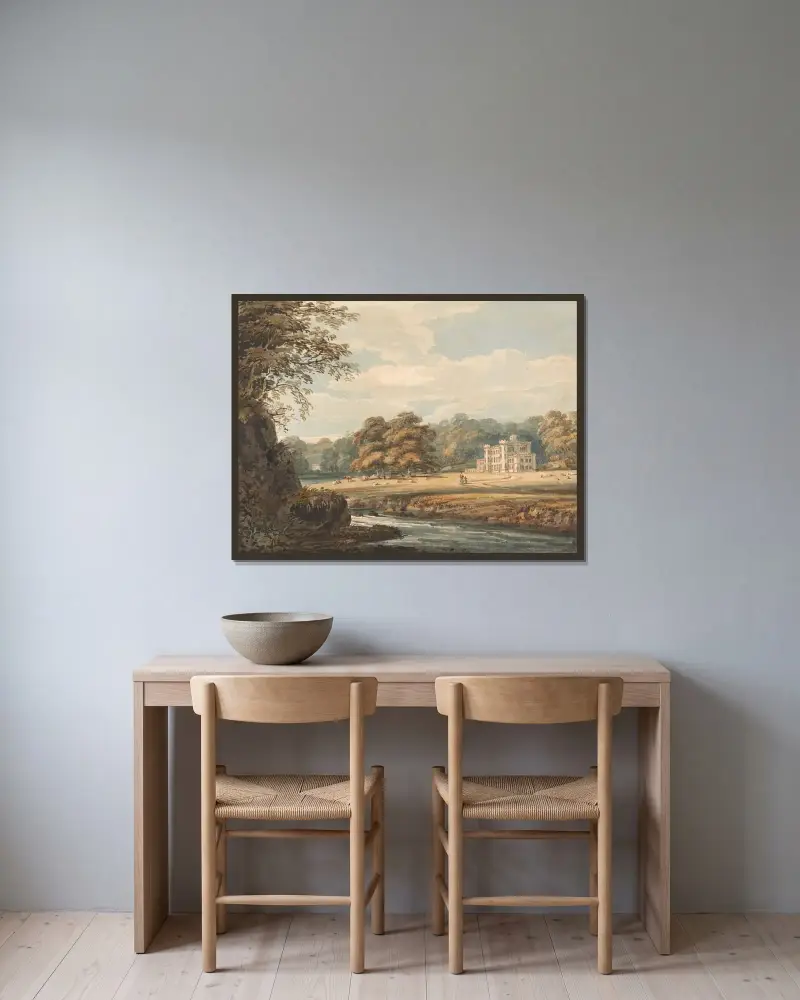 Chalfont House, Buckinghamshire, Thomas Girtin v rámu na stěně