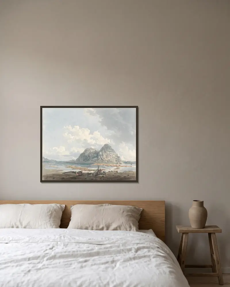 Dumbarton Rock and Castle, Thomas Girtin v rámu na stěně